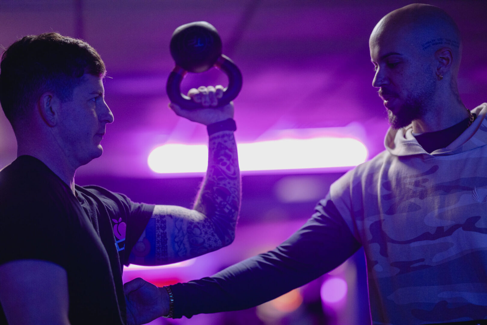 Seattle Personal Trainer Coaching Client How To Perform a Kettlebell Bottoms Up Hold